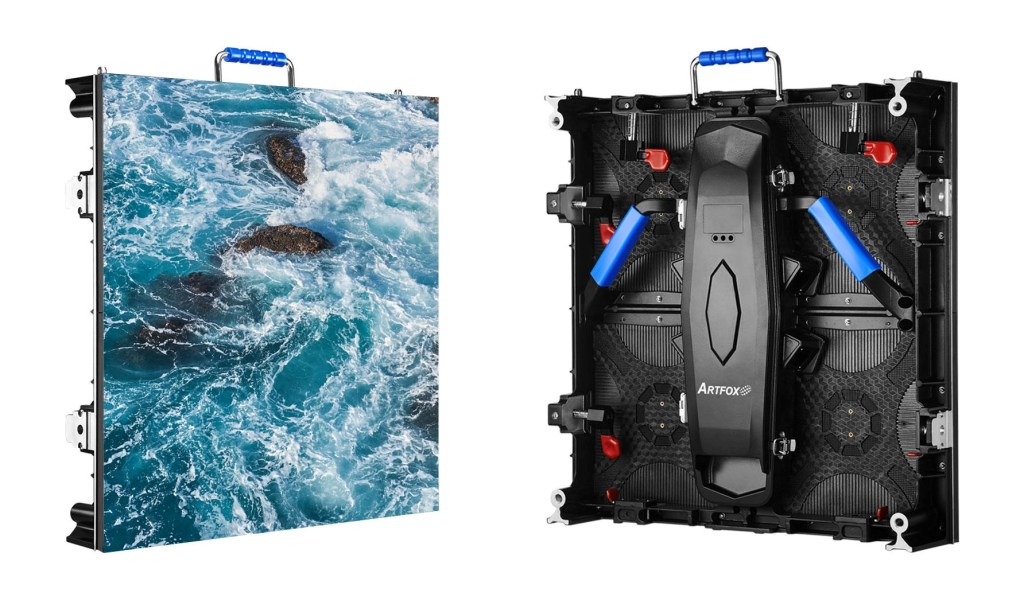 Portable LED Screen:19.7"x19.7" (500x500mm)     17.6lbs(8kg) <br/> Suitable for P2.6, P2.976, P3.91,P4.81,P5.95 indoor/outdoor, curve<br/><br/> <br/><br/> <table width=